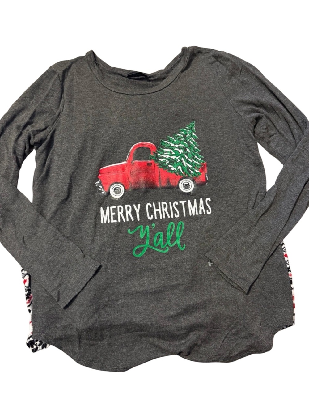 Zutter Plaid Red Truck Merry Christmas Y’all Shirt Multi-Pattern Front & Back L